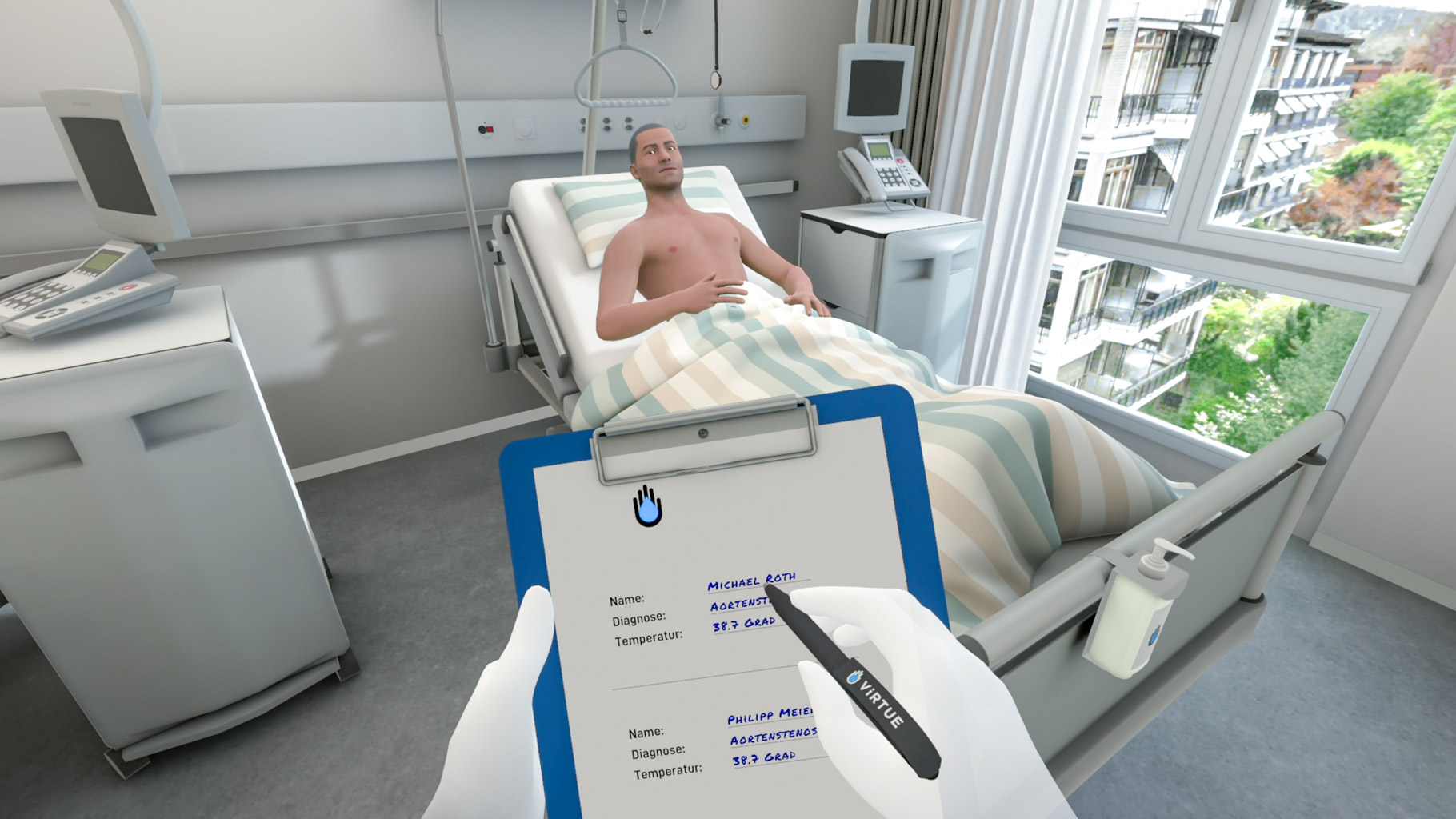 Recording measurements in VR