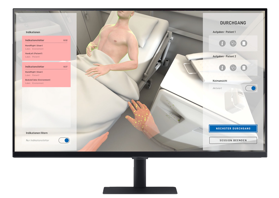 ViRTUE monitoring screen